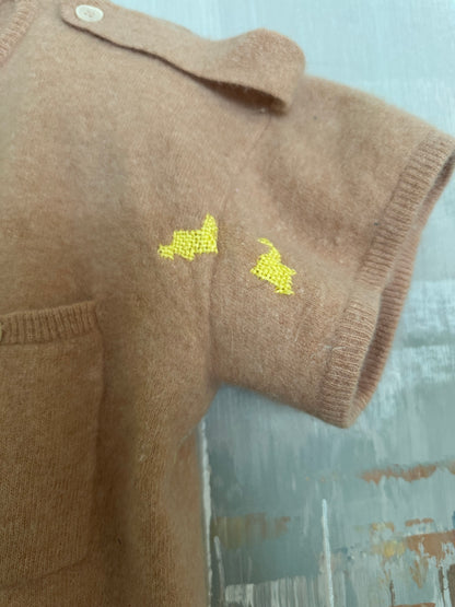 80s Pink Wool Visibly Mended Shirt