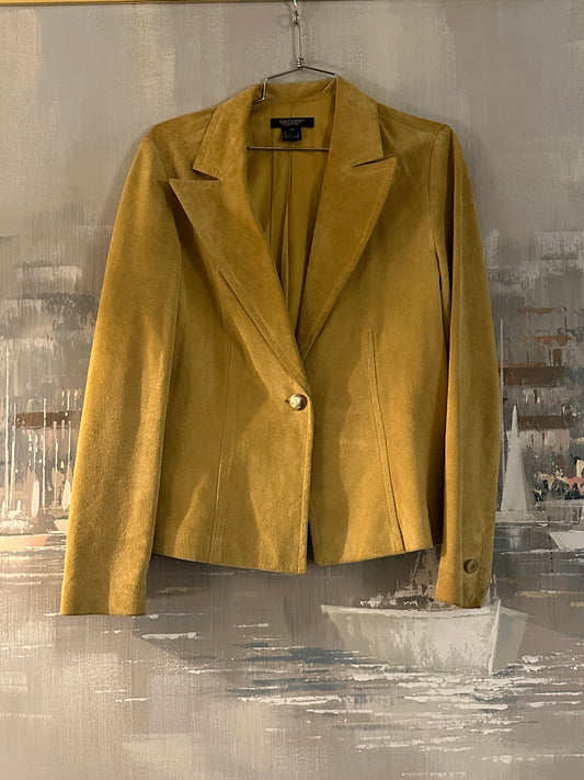 90s Yellow Suede Jacket