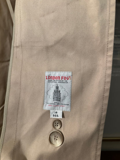 70s Tan London Fog Trench Coat