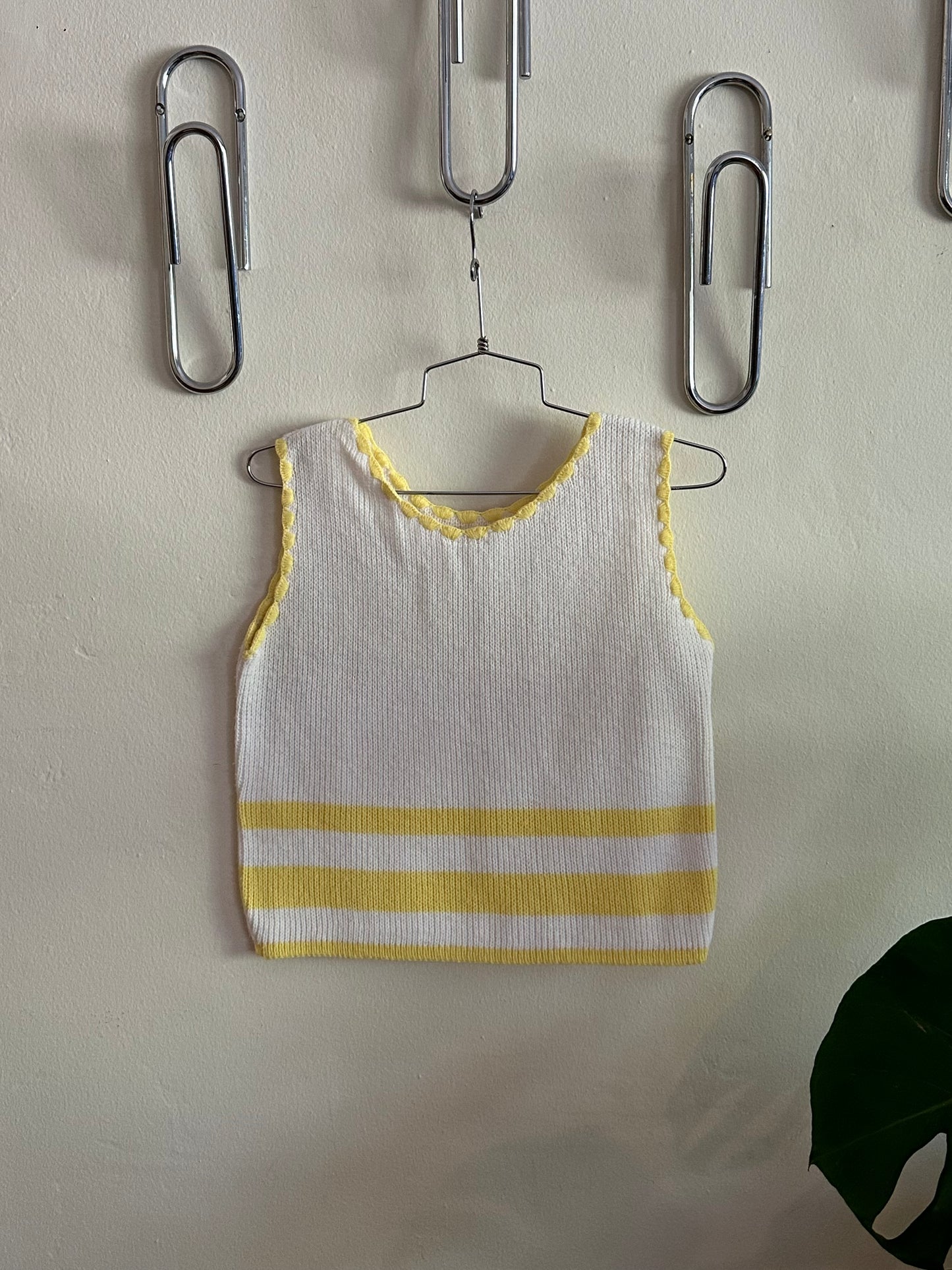 Yellow Stripe Sweater Vest