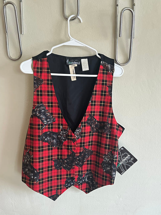 90s Red Never Worn Scottie Dog Vest