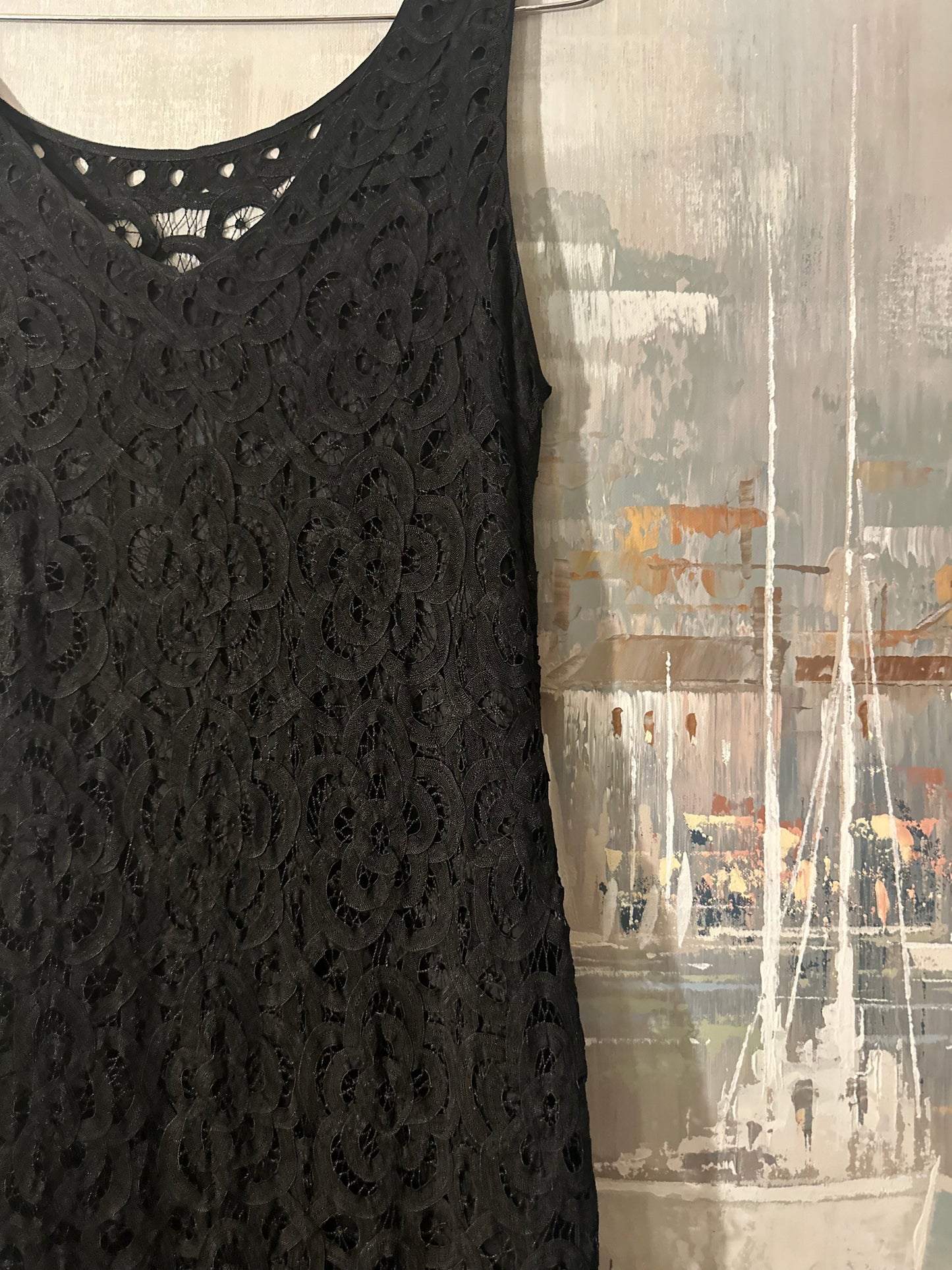 90s Black Lace Dress