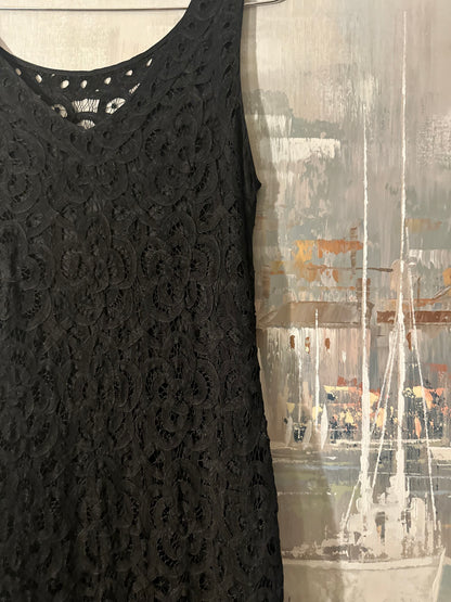 90s Black Lace Dress
