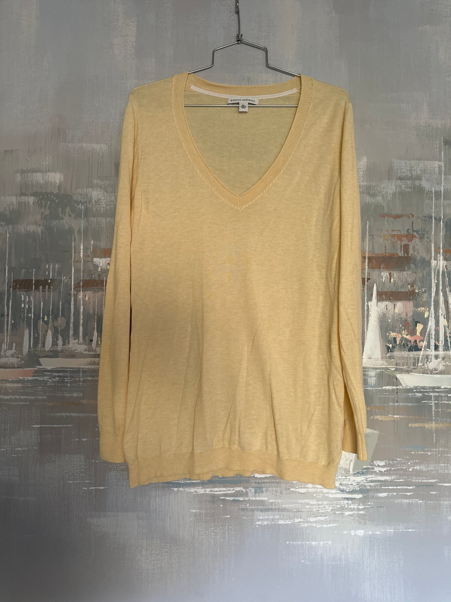 90s/Y2K Yellow Sweater - Banana Republic