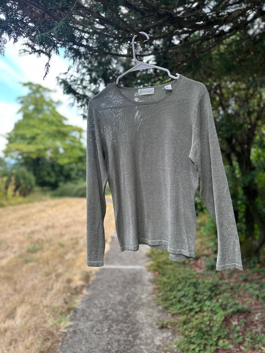 90s Silver Sparkle Shirt