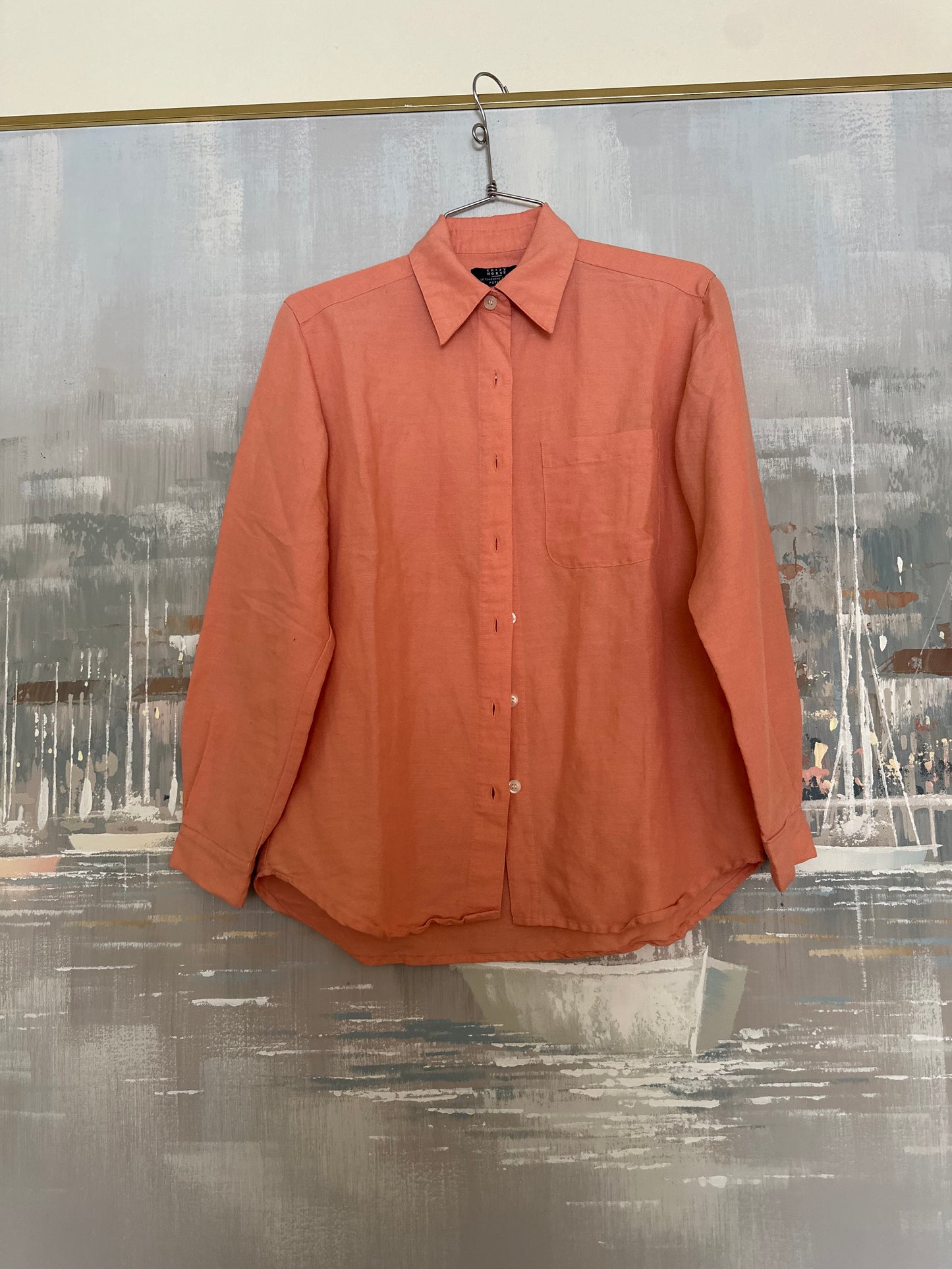 90s Pink Linen Shirt