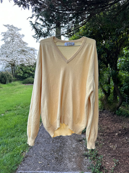 80s Yellow Cashmere Sweater