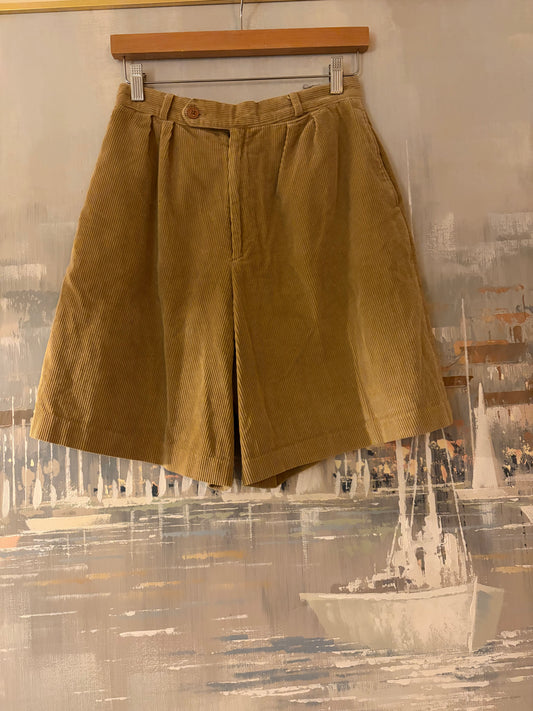 90s tan Corduroy shorts- Pamela Roberts
