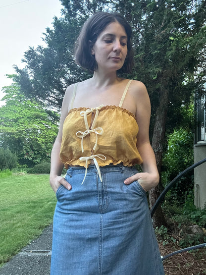 Upcycled Naturally Dyed Hankie Shirt
