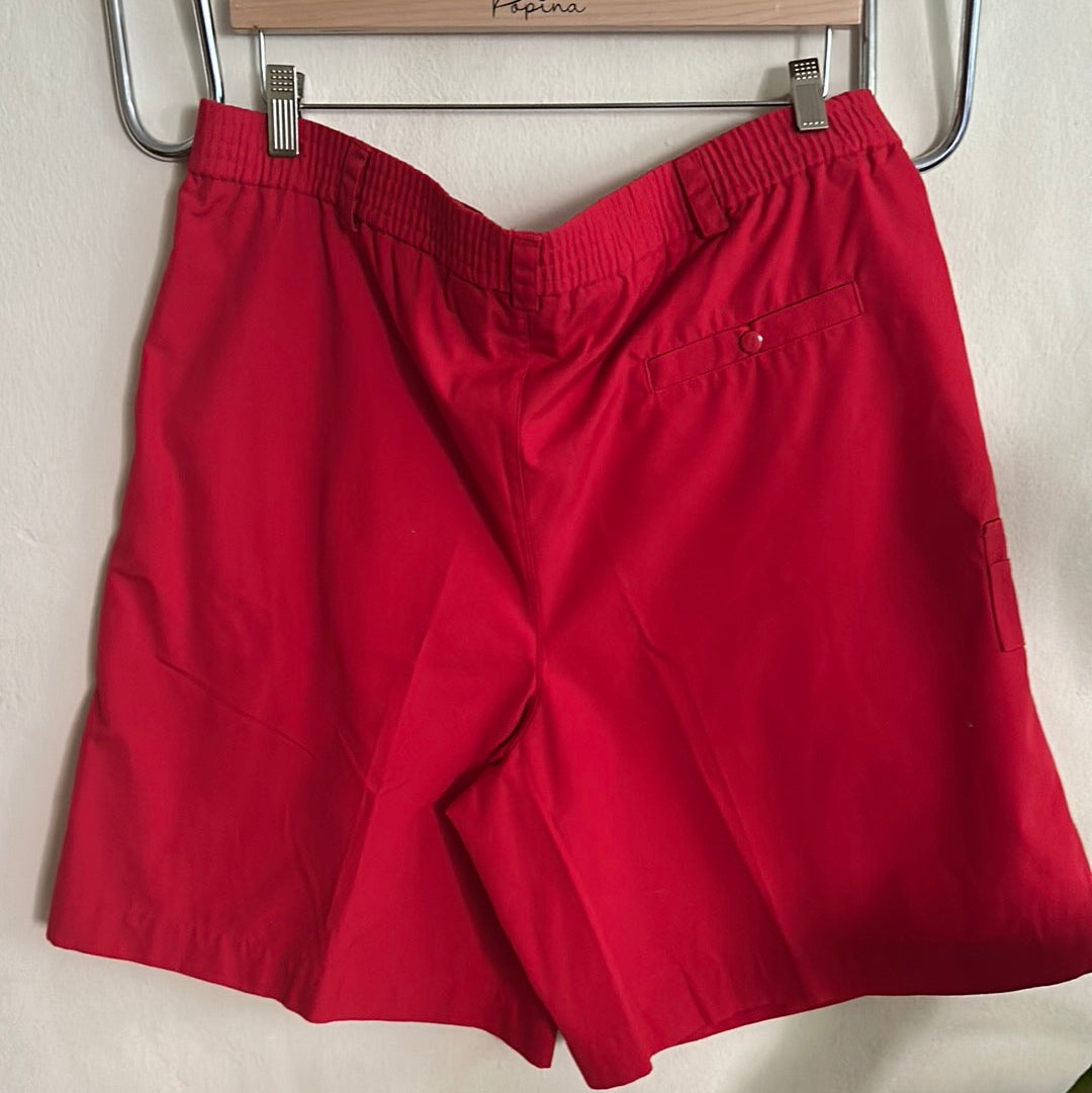 90s Red Pleated Short