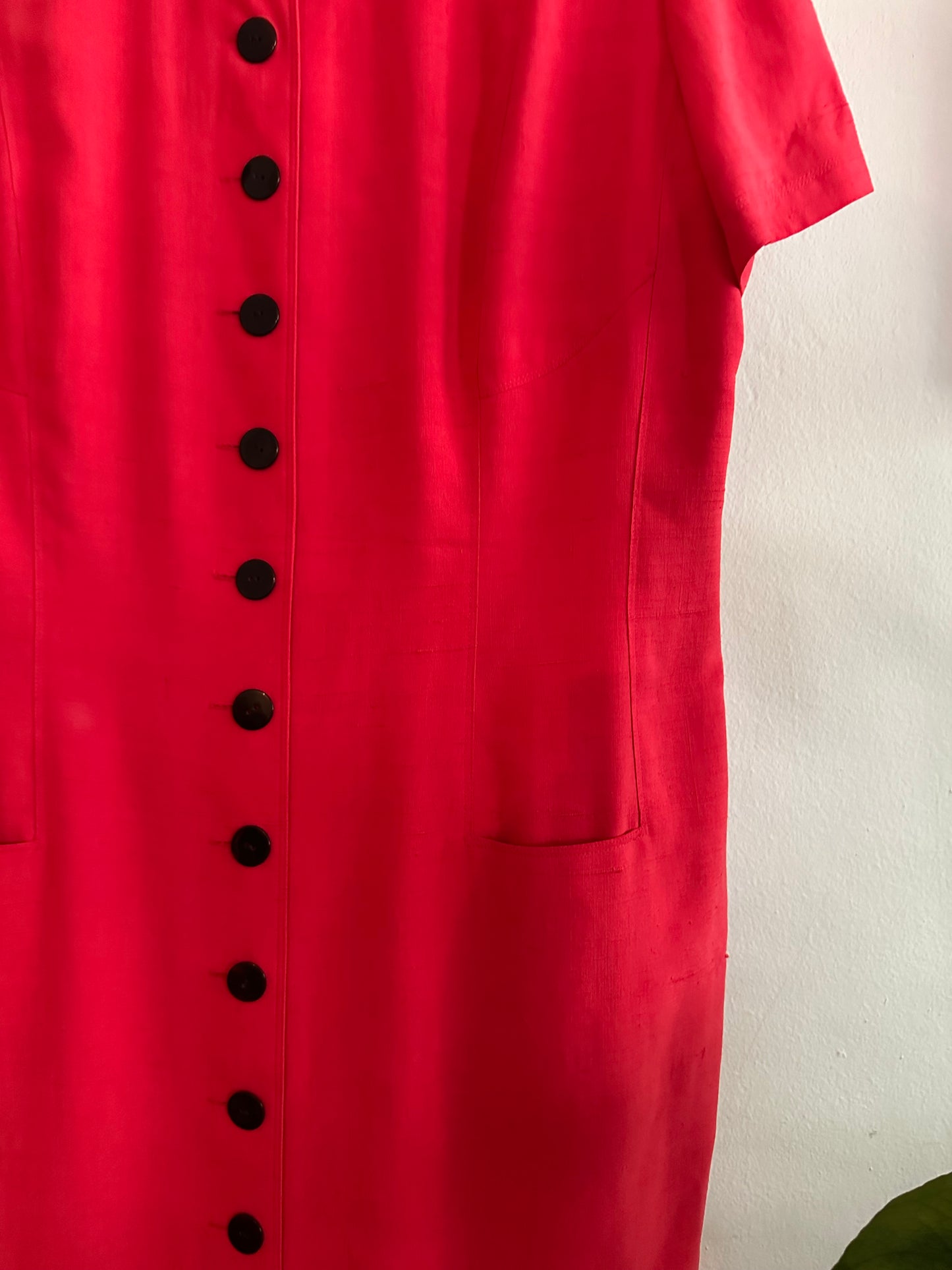 90s Red Silk Dress