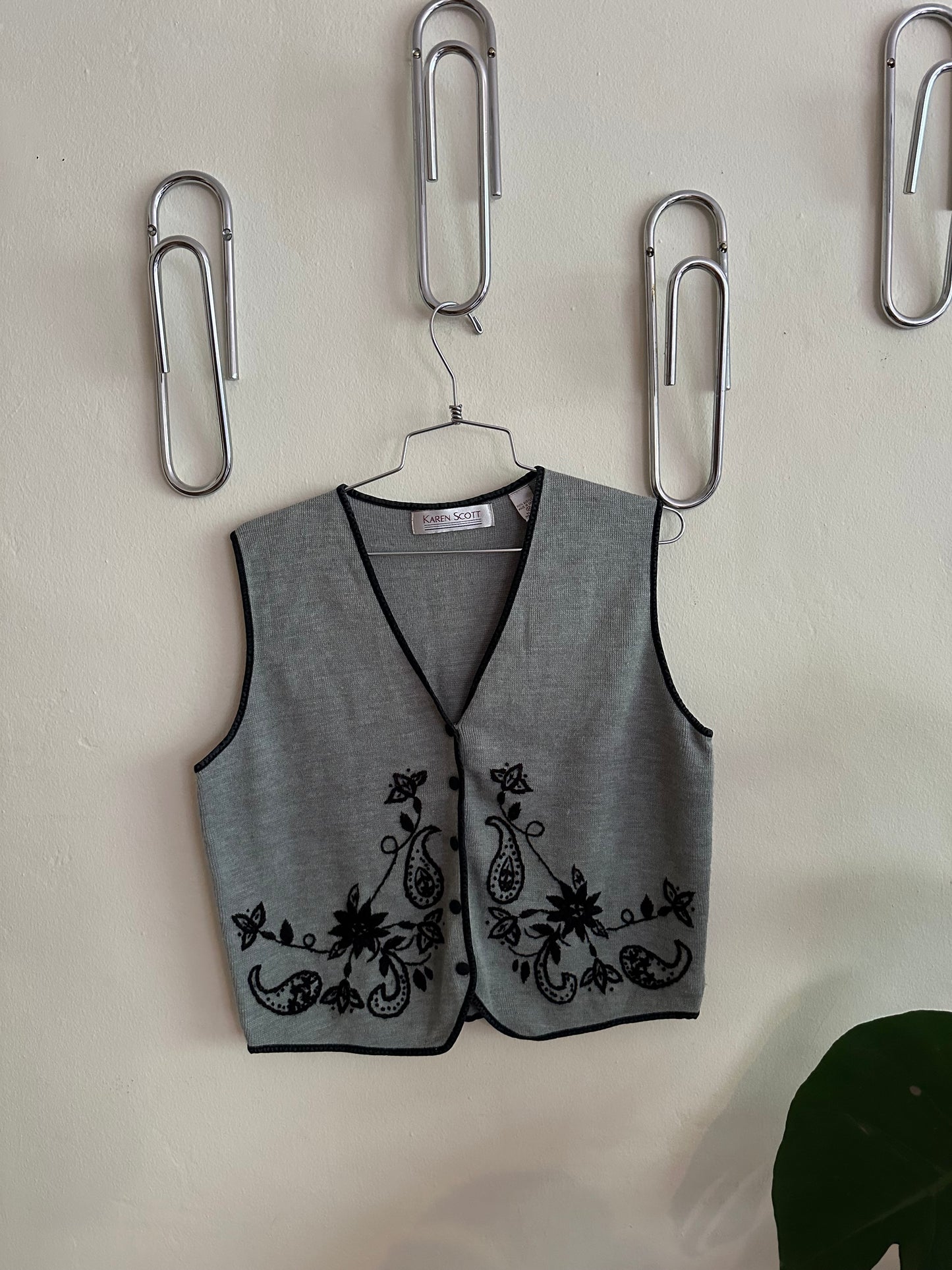 90s Grey Knitted Vest