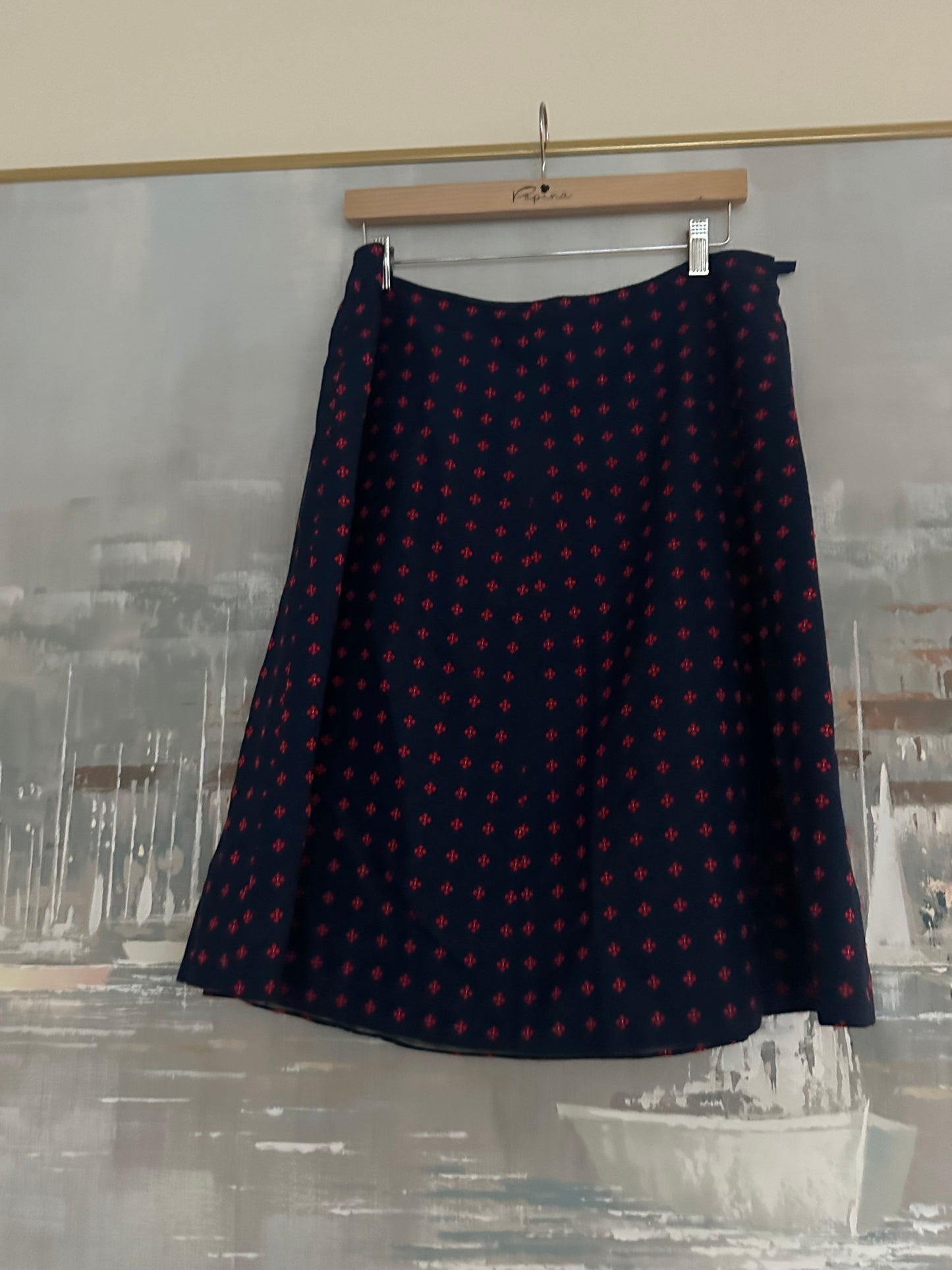 Vintage blue Aline skirt from Paris