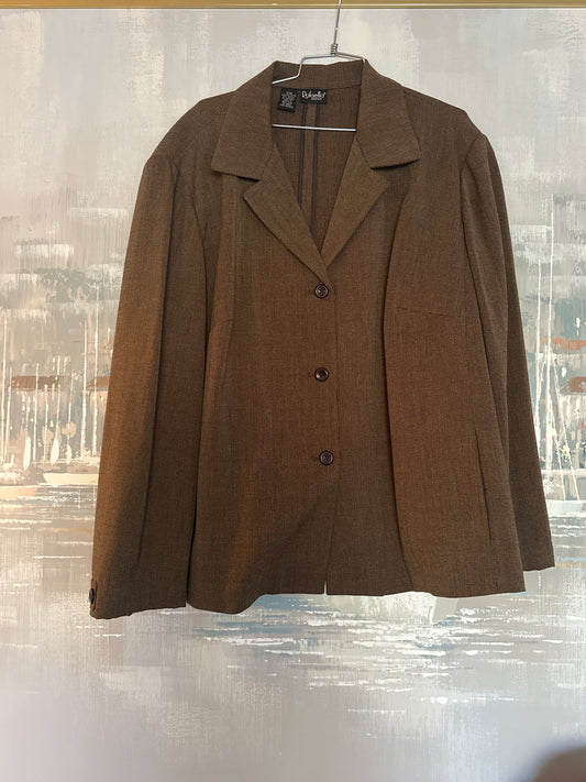 90s Brown Blazer - Rafella