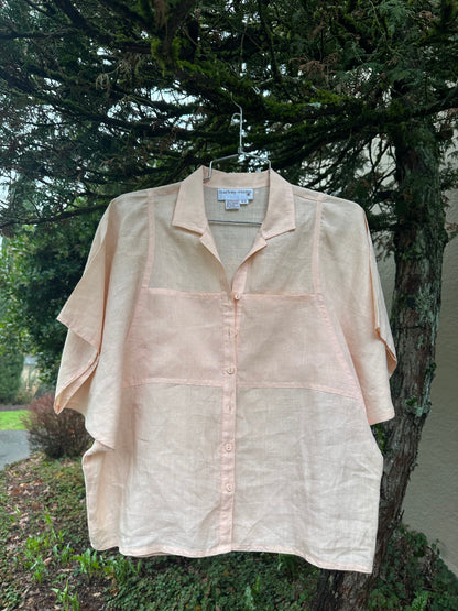 80s Pink Ramie Shirt