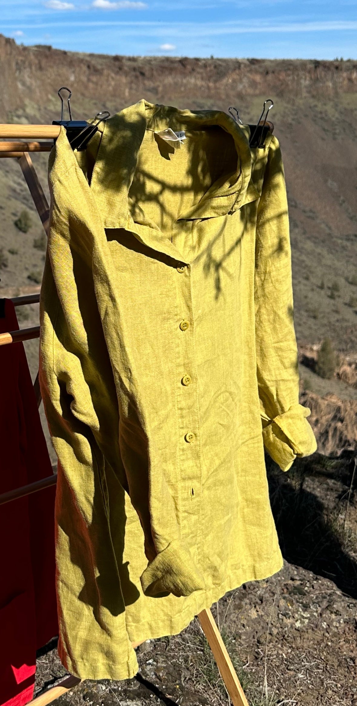 90s Yellow Hemp Shirt