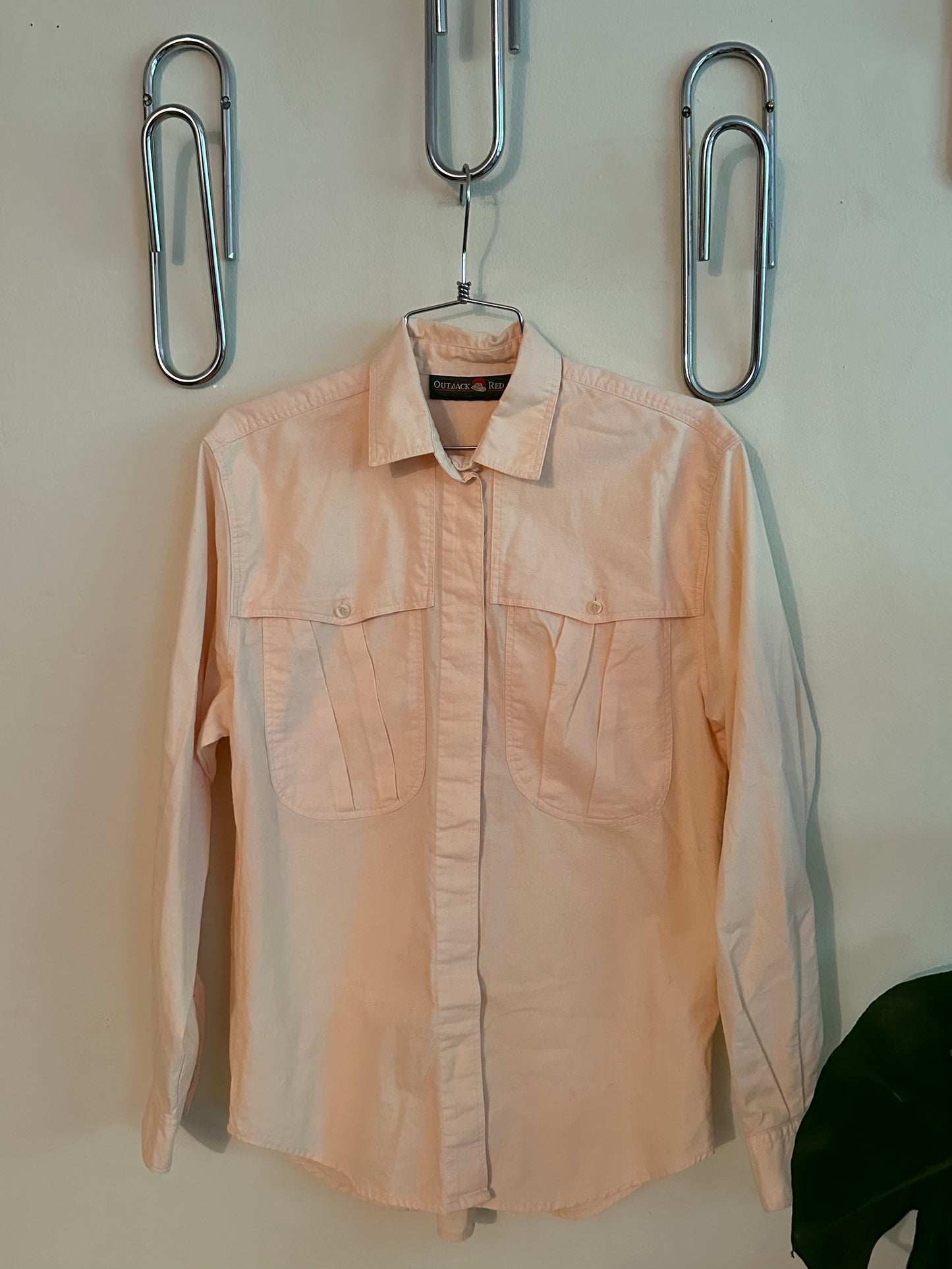 80s/90s Peach Button Down Shirt