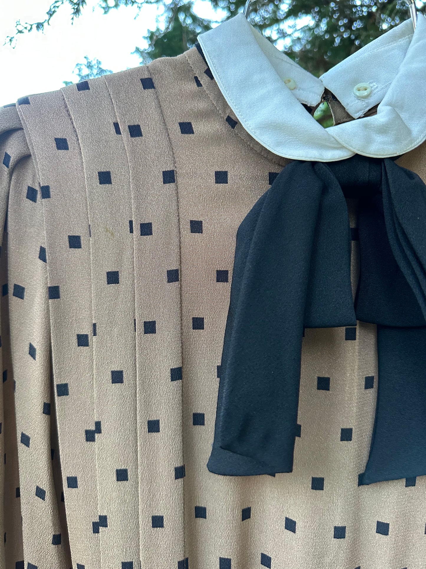 60s/70s Brown Polka Dot Dress
