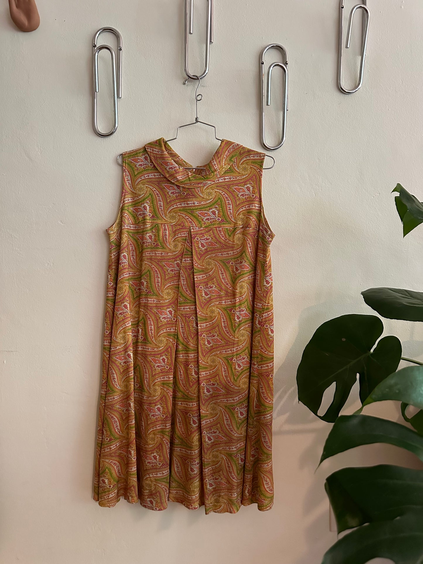 60s Yellow Trapeze Dress