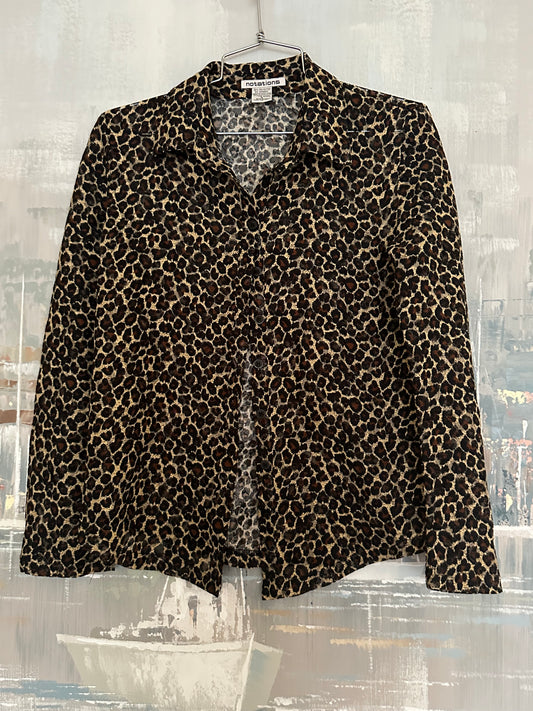 90s Leopard Print Shirt