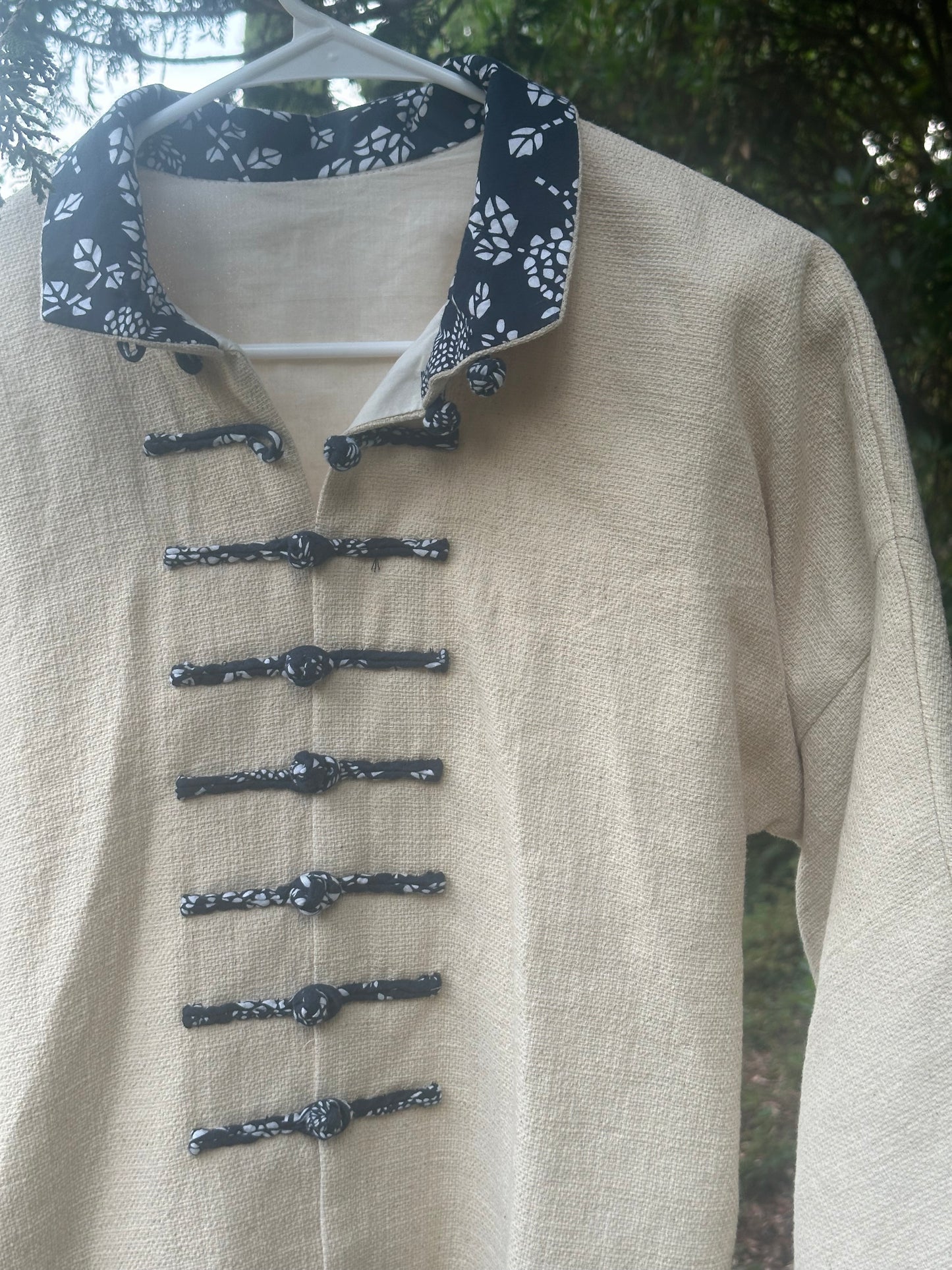 Handmade frog button jacket