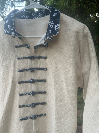 Handmade frog button jacket