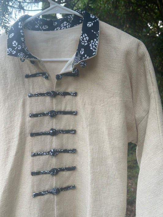 Handmade frog button jacket