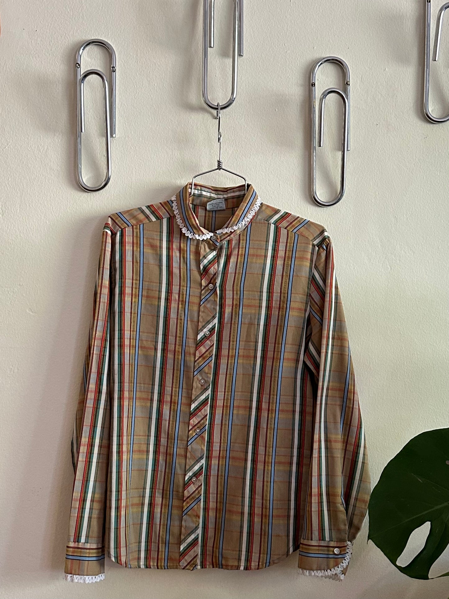 70s Plaid Button Down Shirt