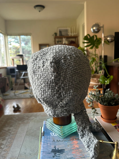 Hand Woven Bonnet/Balaclava- grey 2