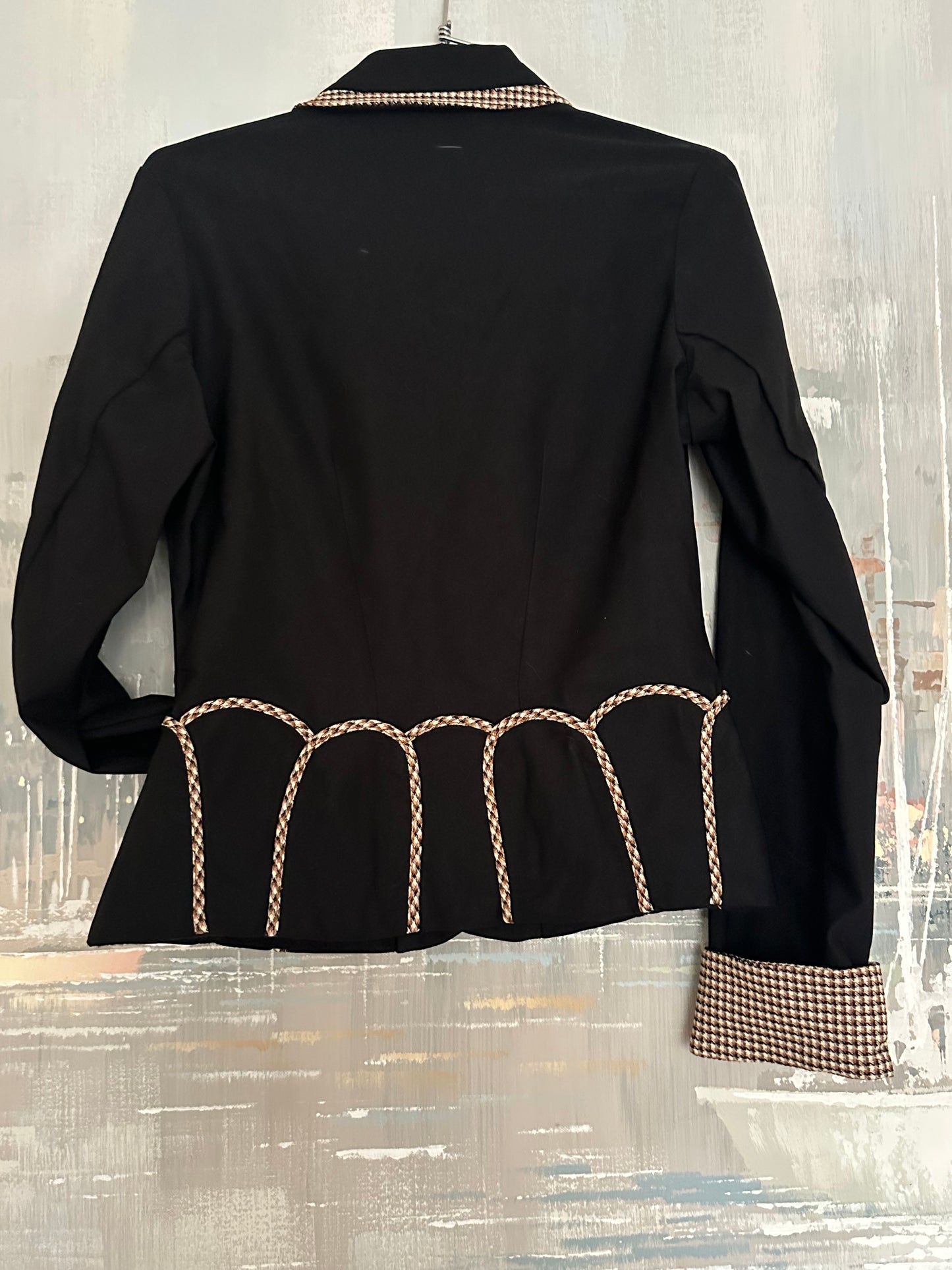 90s Black Scallop Pocket Jacket - Miss Candyfloss