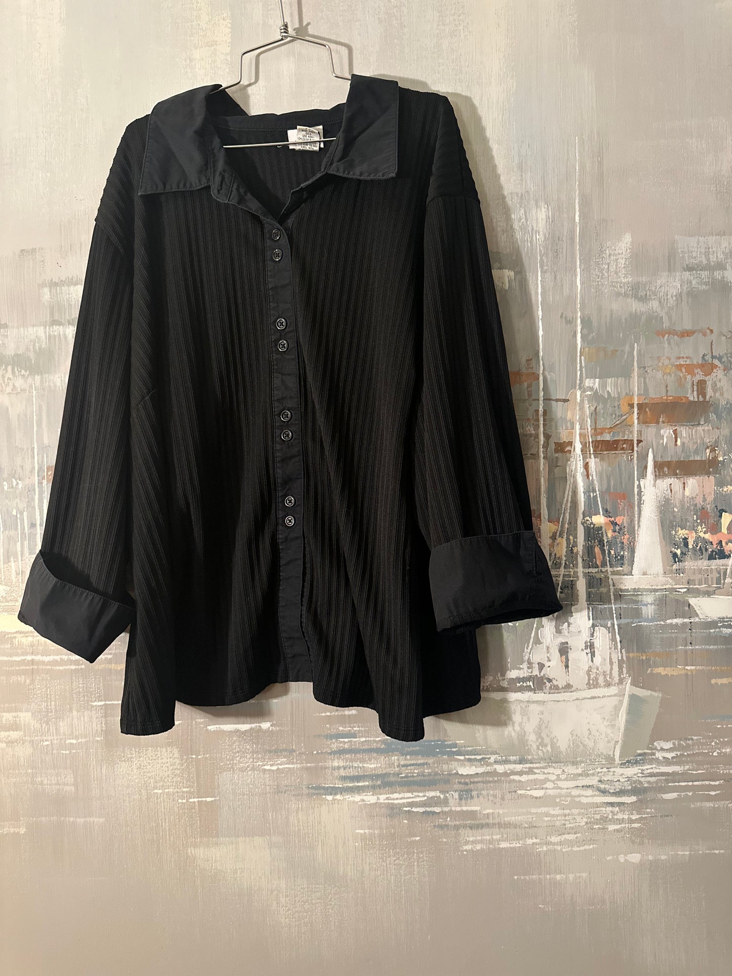 90s/Y2K Black Button Up