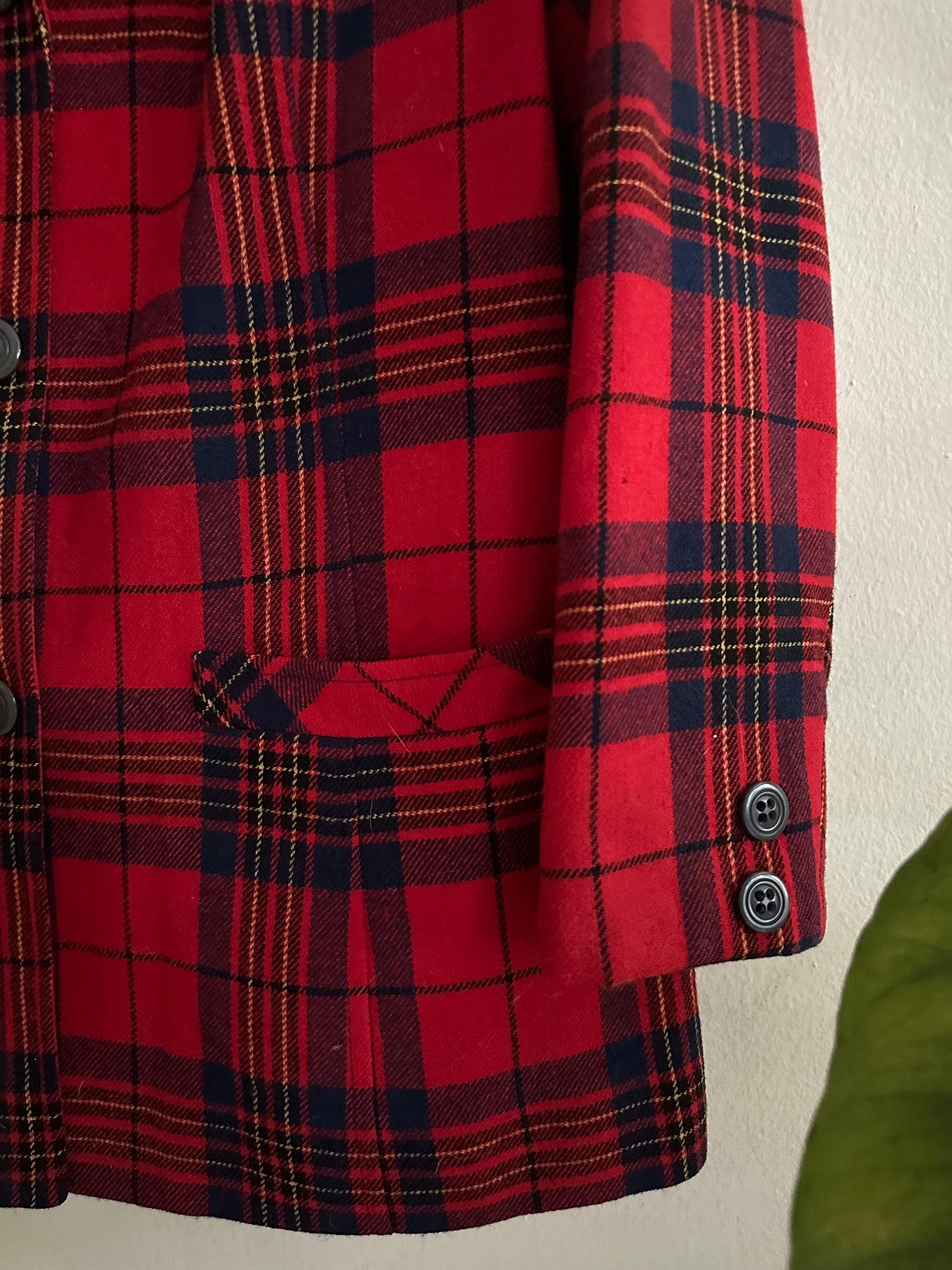 70s Red Wool Pendleton Blazer