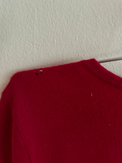 90s Red Cashmere Cardigan