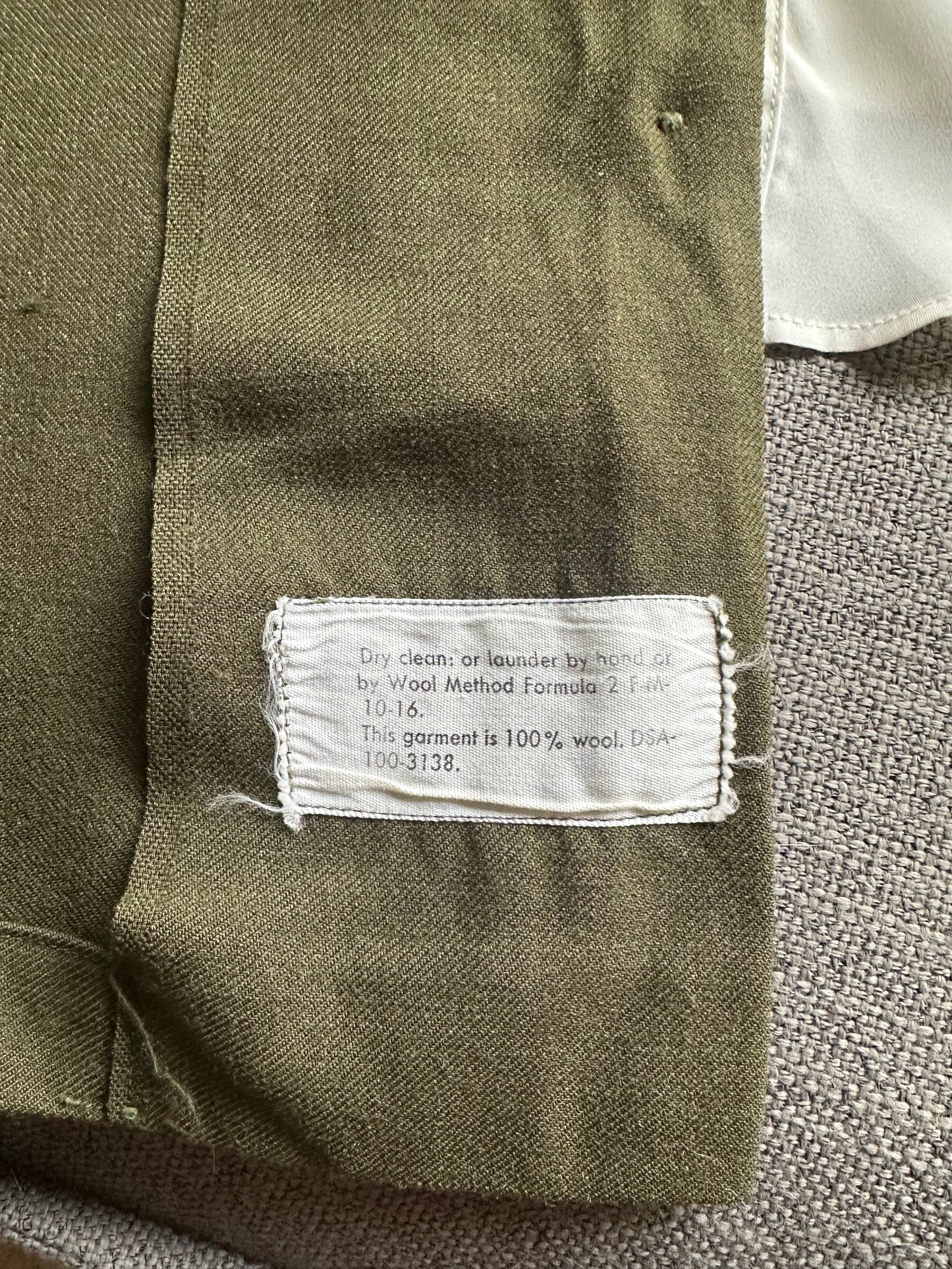 50s Green Wool Military Shirt