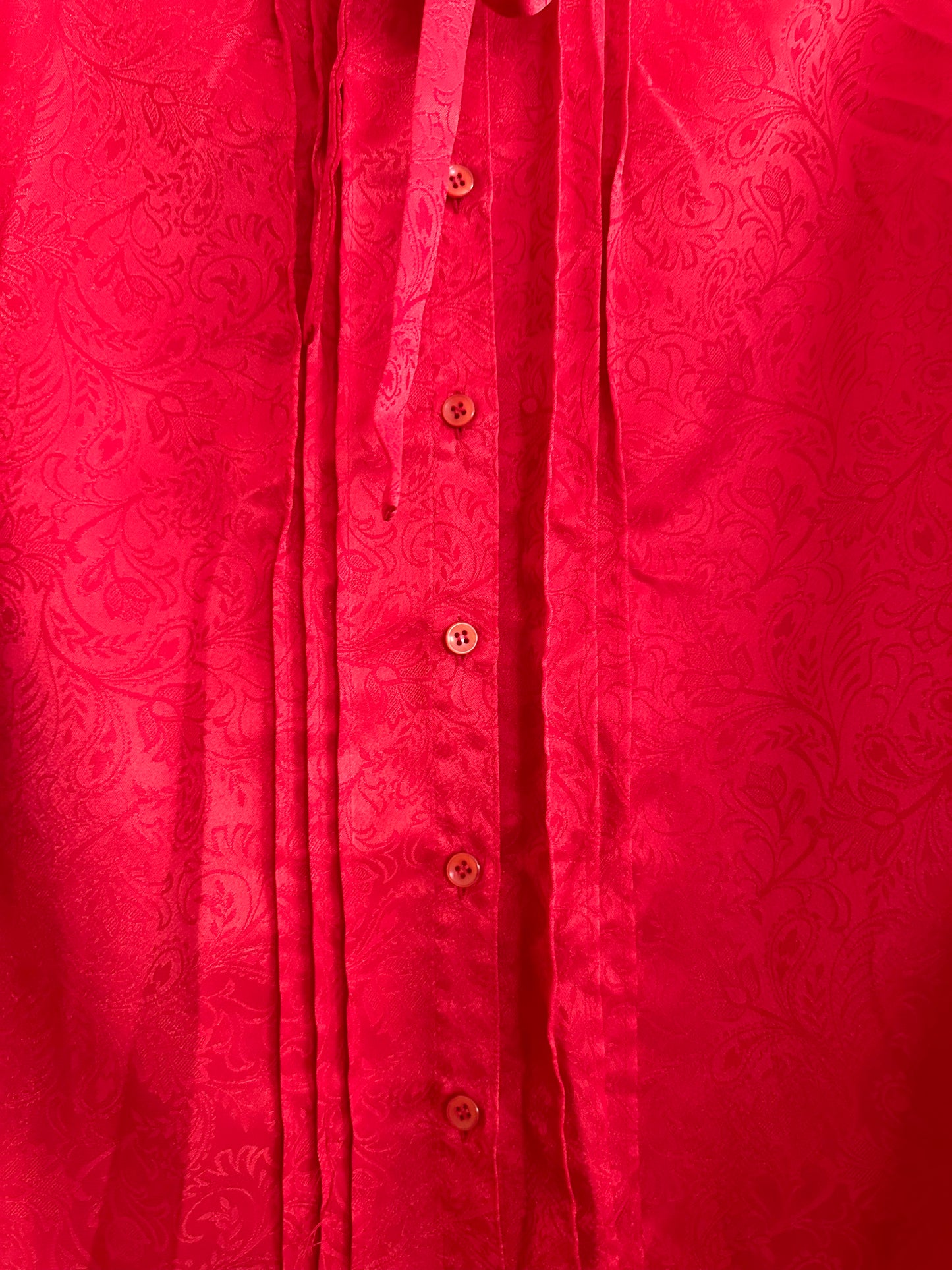 70s/80s Red Billowy Blouse