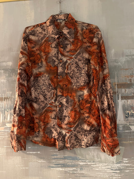 70s Orange Disco Shirt