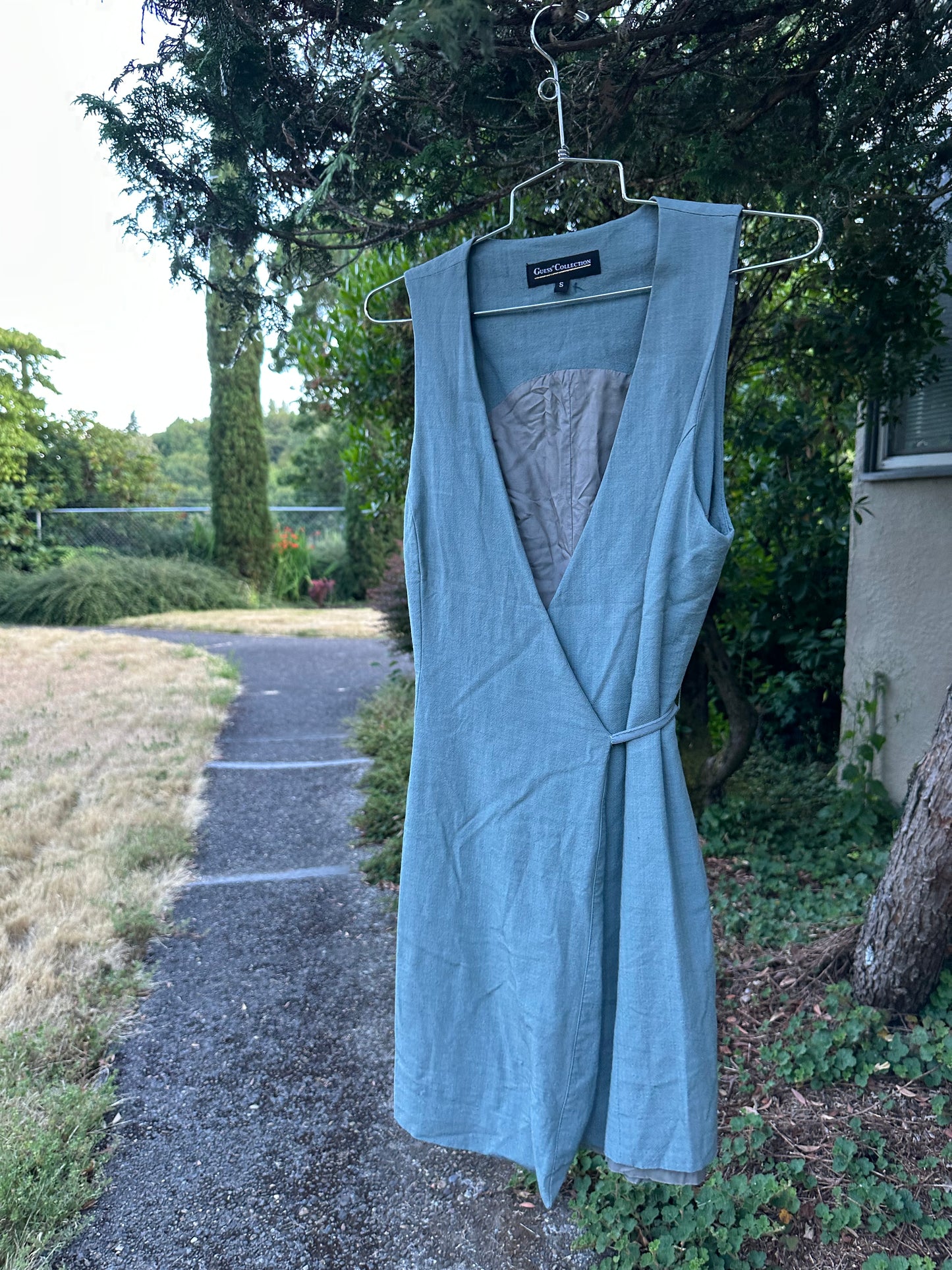 90s Green Wrap Dress