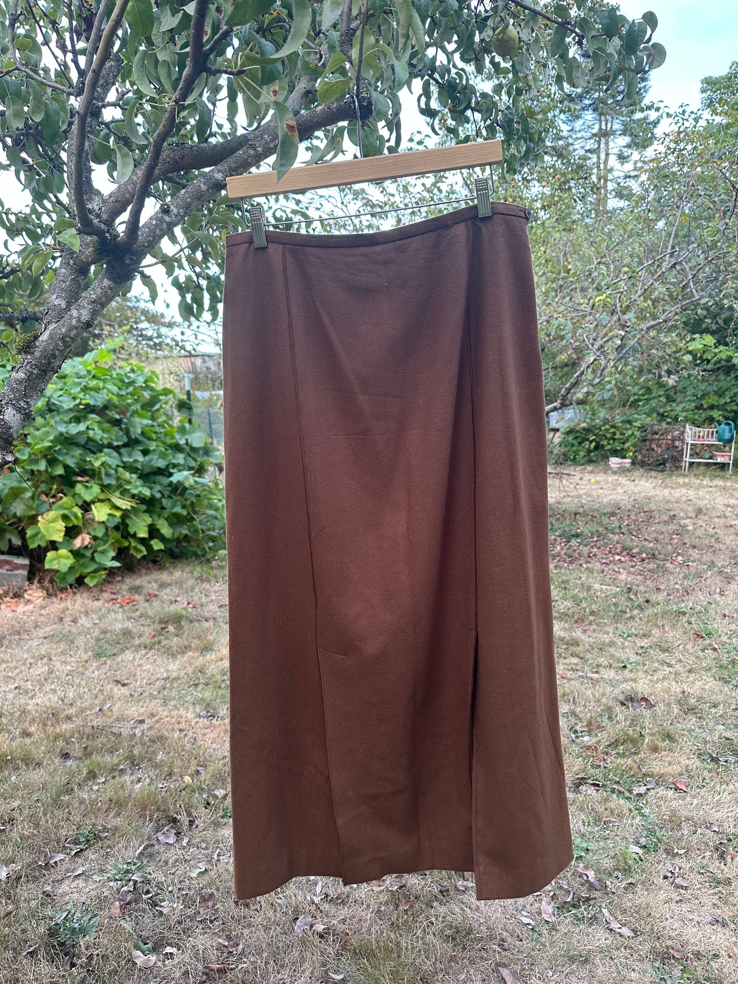 90s Brown Wool Skirt