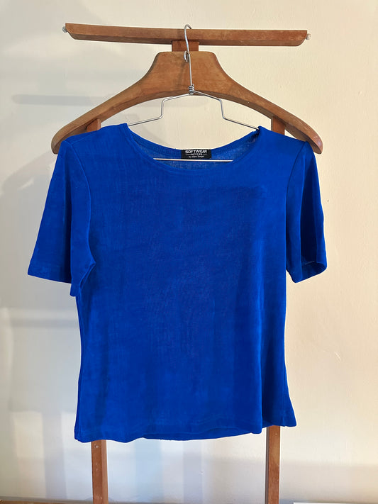 90s Bright Blue Shirt