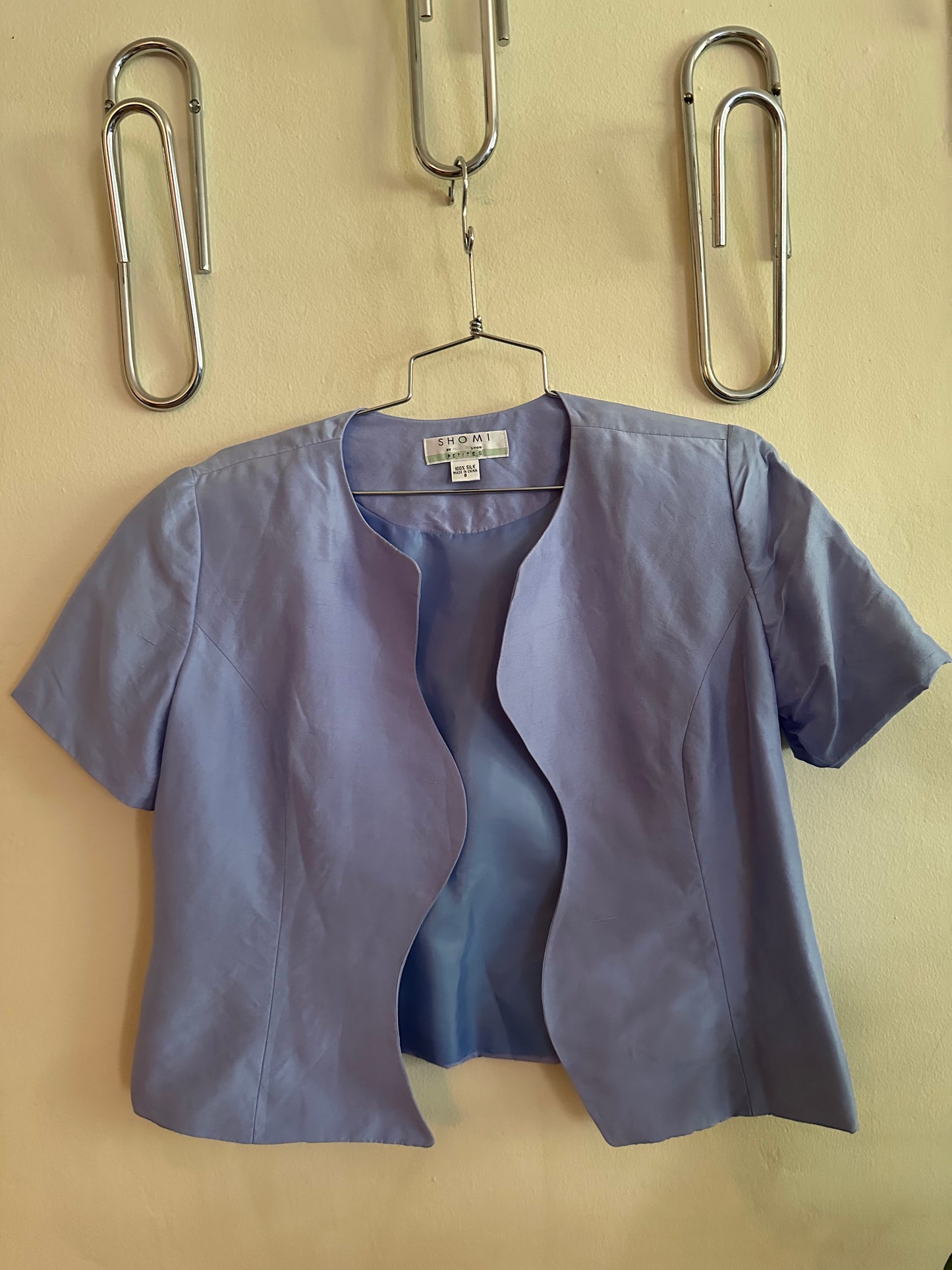 90s Blue Silk Squiggle top