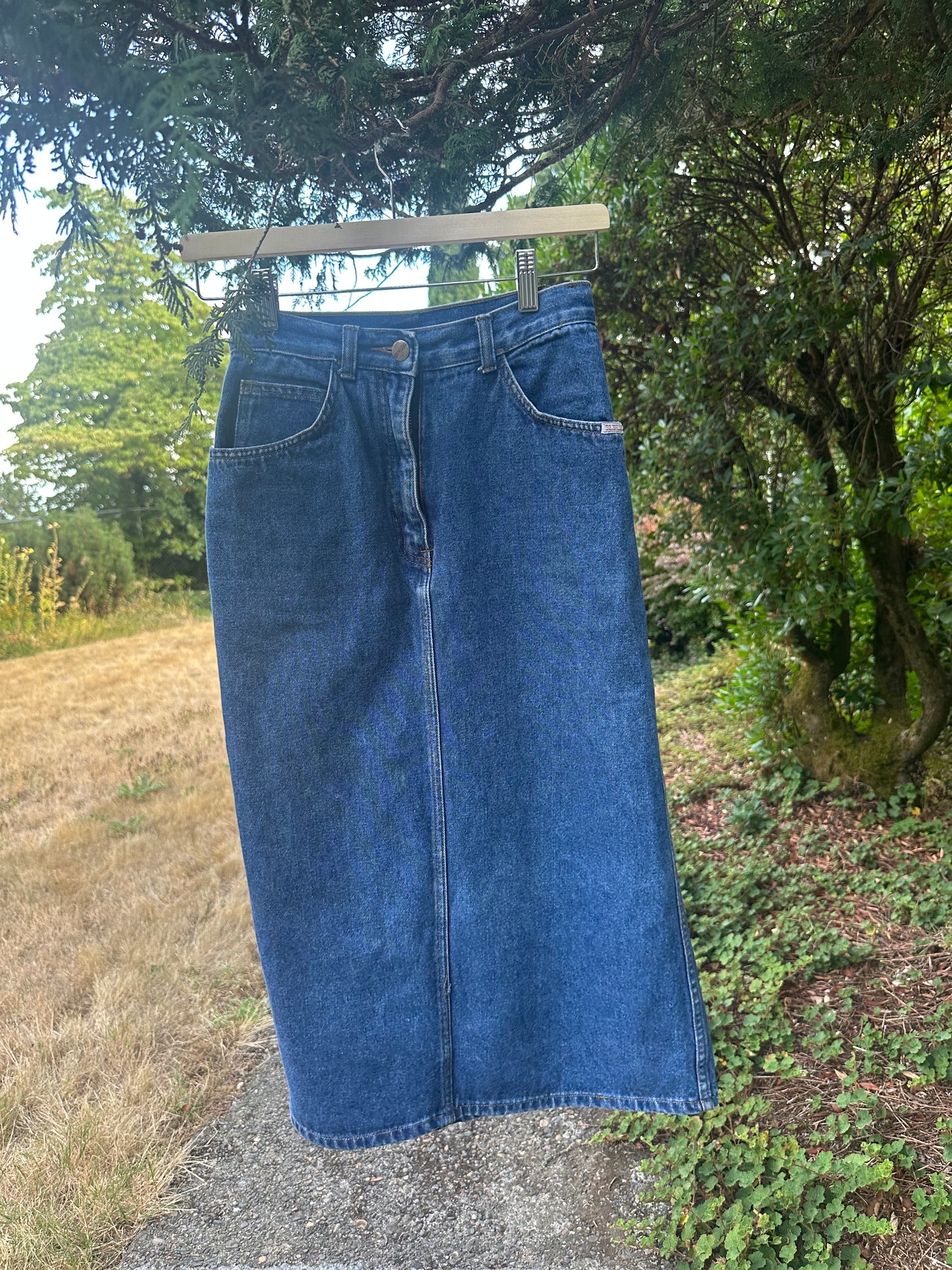 70s/80s Blue Denim skirt -Brawlers