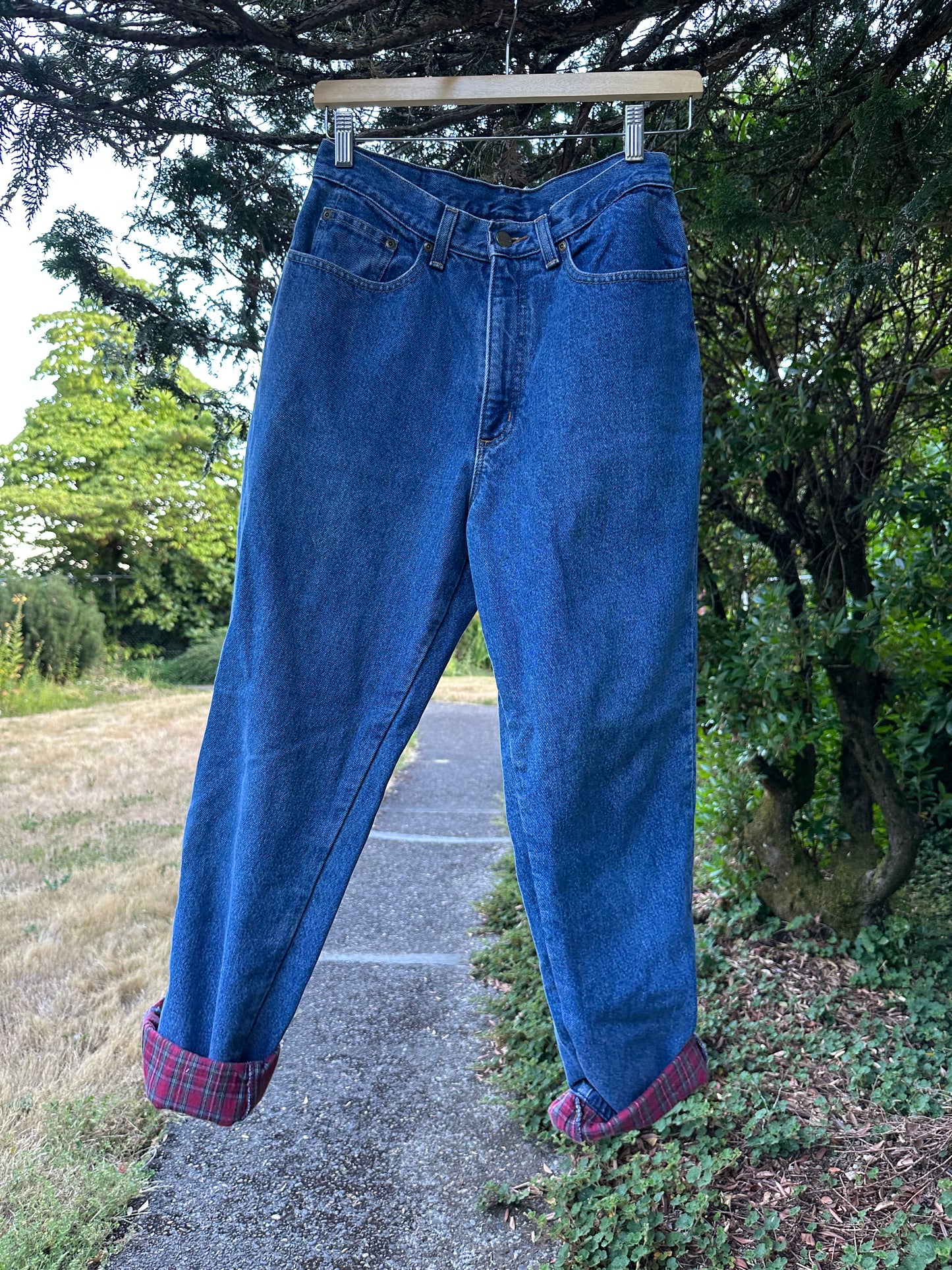 90s LL Bean Flannel Lined Jeans