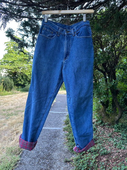 90s LL Bean Flannel Lined Jeans