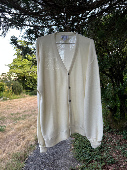 70s White Mr Roger’s Cardigan