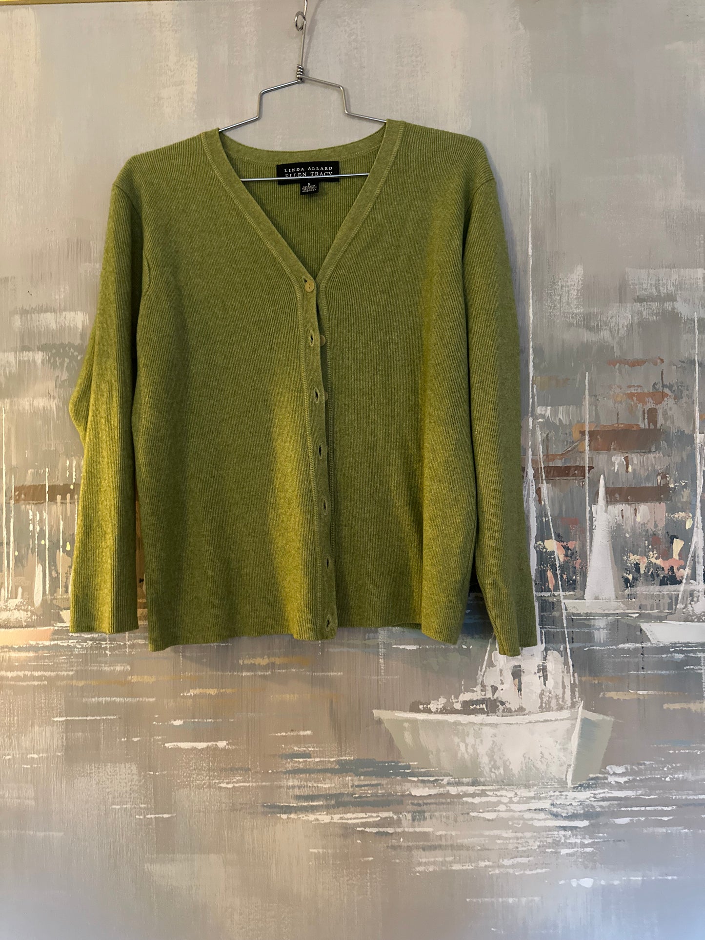 90s Green Cardigan - Ellen Tracy
