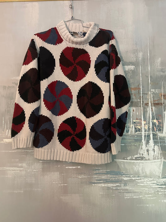 90s Pinwheel Turtle Neck