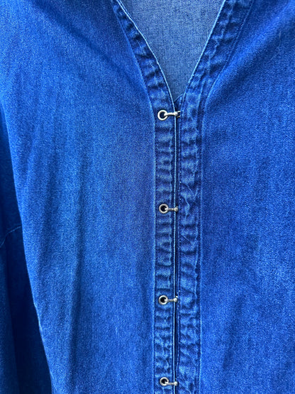 90s/Y2K denim metal clasp shirt