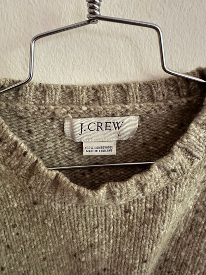 Green Lambswool Sweater: J. Crew