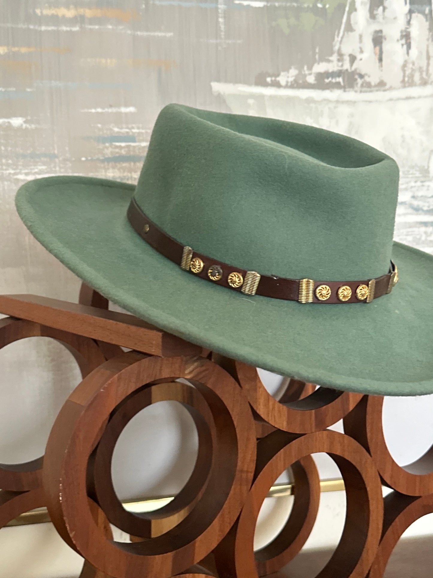 Vintage Green Wrangler Rugged Wear Wool Hat