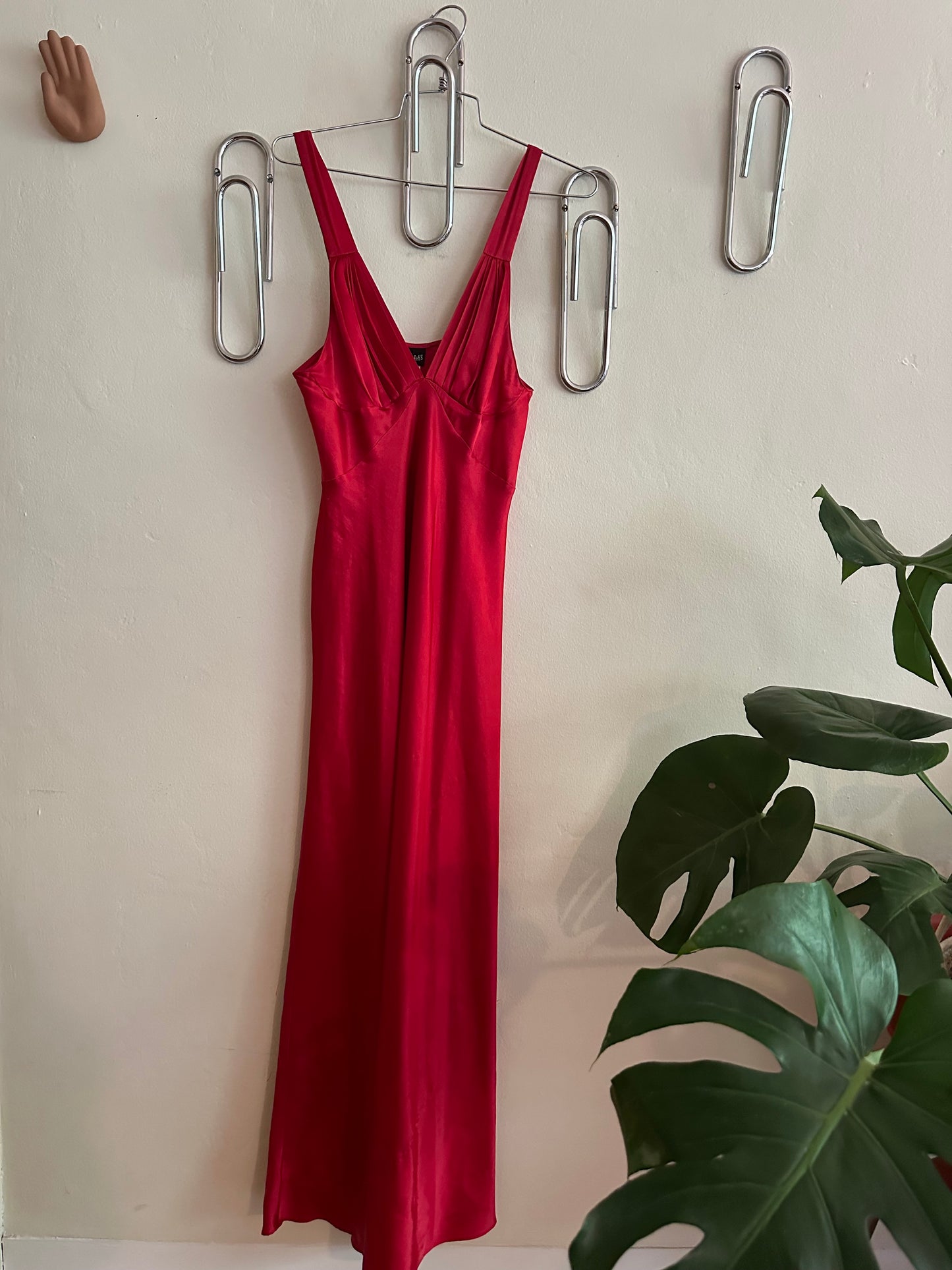 90s Red Slip Dress